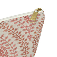 Mumbai Lace Accessory Pouch w T-bottom in Pink